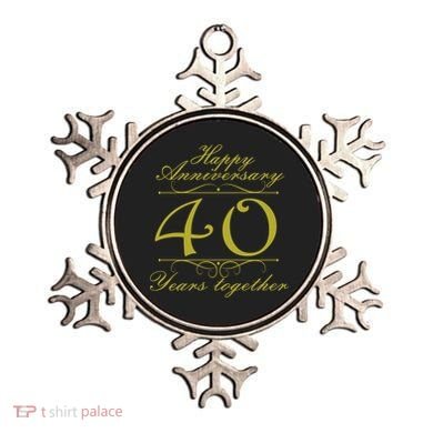 Happy Anniversary 40 Years Together Ornament