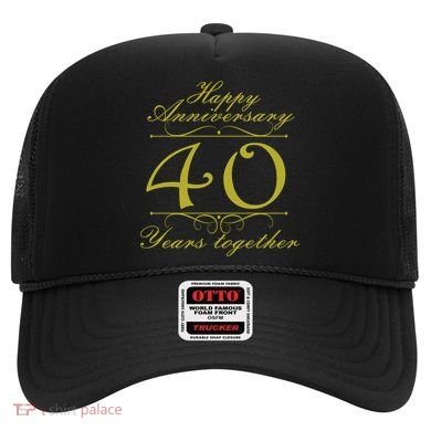Happy Anniversary 40 Years Together Hat