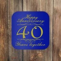 Happy Anniversary 40 Years Together Coaster thumb 0