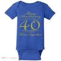 Happy Anniversary 40 Years Together Baby Bodysuit thumb 0