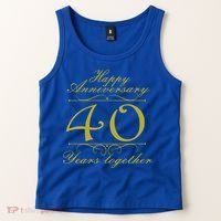 Happy Anniversary 40 Years Together Tank Top thumb 2