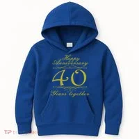 Happy Anniversary 40 Years Together Kids Hoodie thumb 0