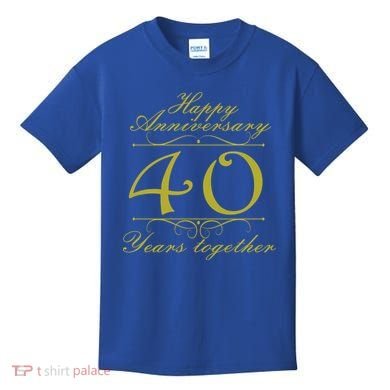Happy Anniversary 40 Years Together Kids T-Shirt