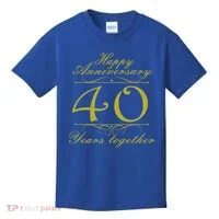 Happy Anniversary 40 Years Together Kids T-Shirt thumb 0