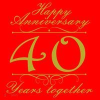 Happy Anniversary 40 Years Together Santa Hat thumb 1