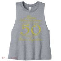 Happy Anniversary 50 Years Together Women's Racerback Cropped Tank thumb 0