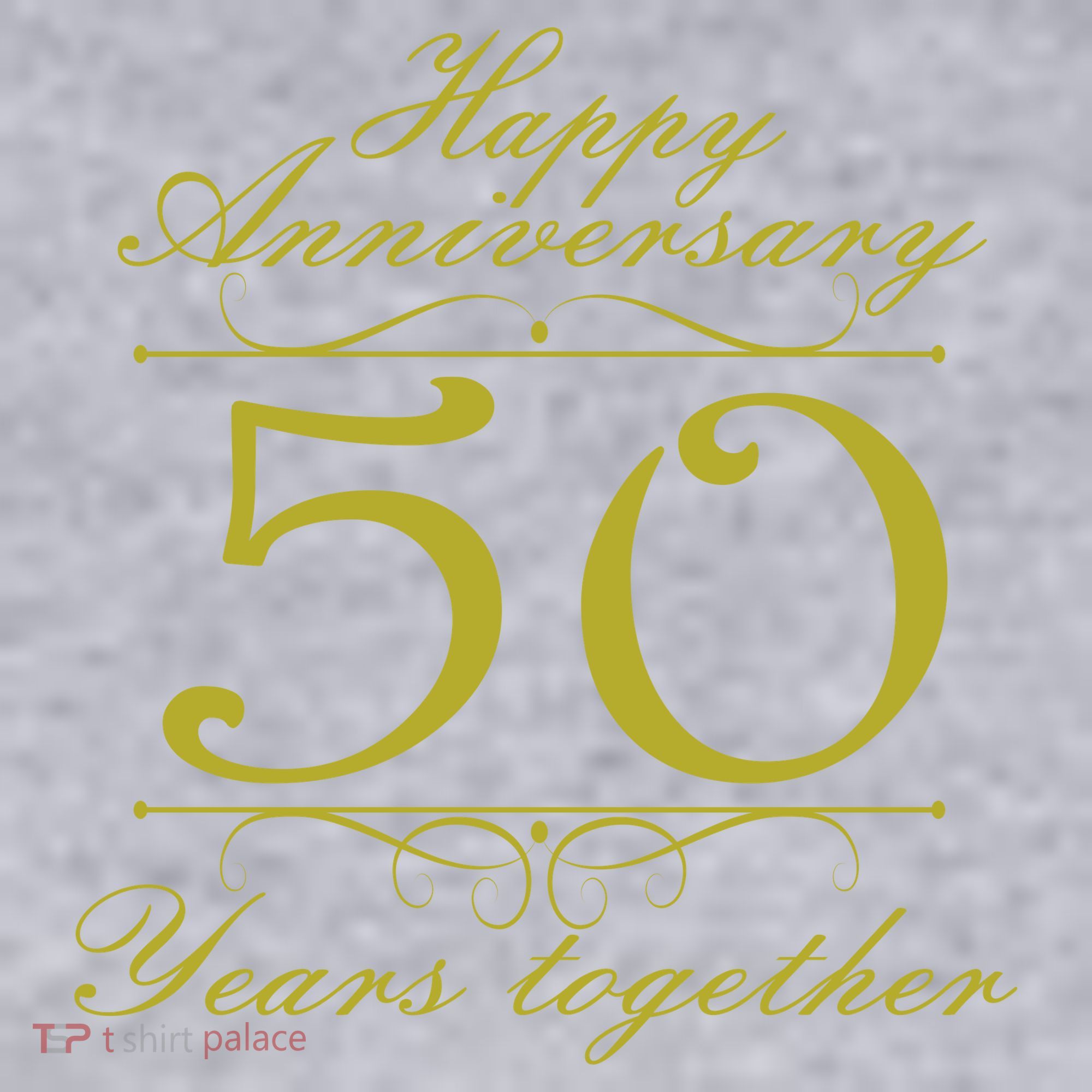 Happy Anniversary 50 Years Together Women's Racerback Cropped Tank