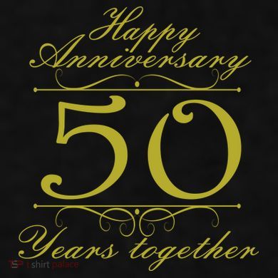Happy Anniversary 50 Years Together Ladies PosiCharge Tri-Blend Wicking Tank