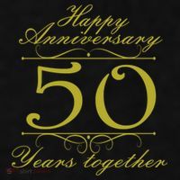 Happy Anniversary 50 Years Together Ladies PosiCharge Tri-Blend Wicking Tank thumb 2