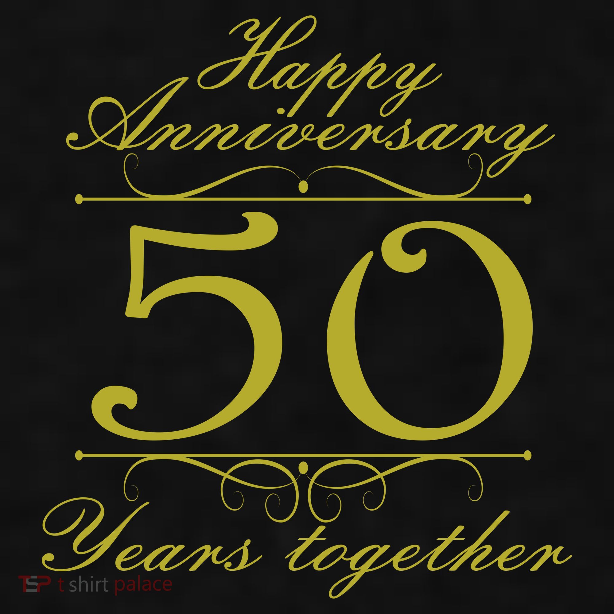Happy Anniversary 50 Years Together Ladies PosiCharge Tri-Blend Wicking Tank