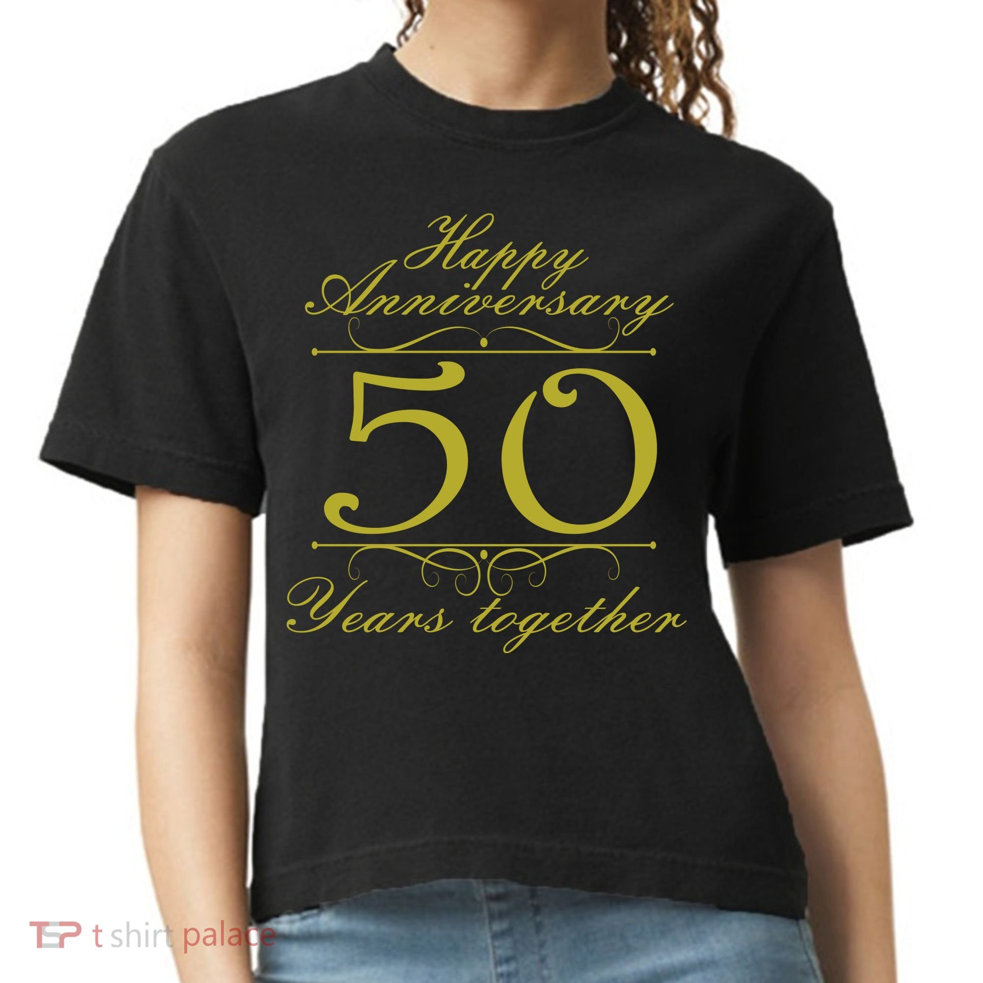 Happy Anniversary 50 Years Together Comfort Colors Boxy T-Shirt