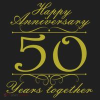 Happy Anniversary 50 Years Together Comfort Colors Boxy T-Shirt thumb 3