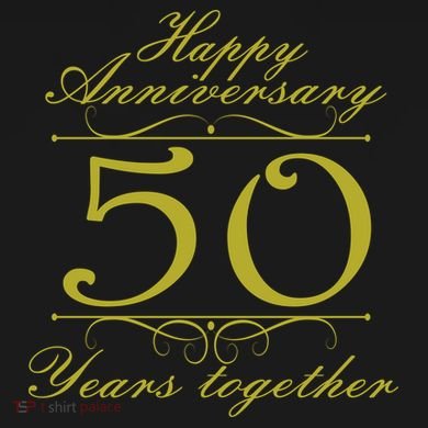 Happy Anniversary 50 Years Together USA-Made Doggie Bandana