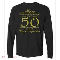 Happy Anniversary 50 Years Together Comfort Colors Heavyweight Long Sleeve T-Shirt thumb 0