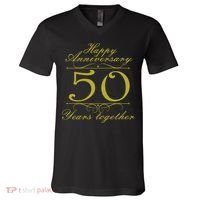 Happy Anniversary 50 Years Together V-Neck T-Shirt thumb 0