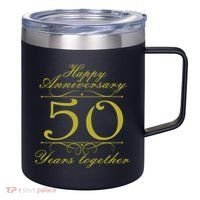 Happy Anniversary 50 Years Together 12oz Stainless Steel Coffee Mug thumb 0