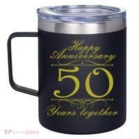Happy Anniversary 50 Years Together 12oz Stainless Steel Coffee Mug thumb 2
