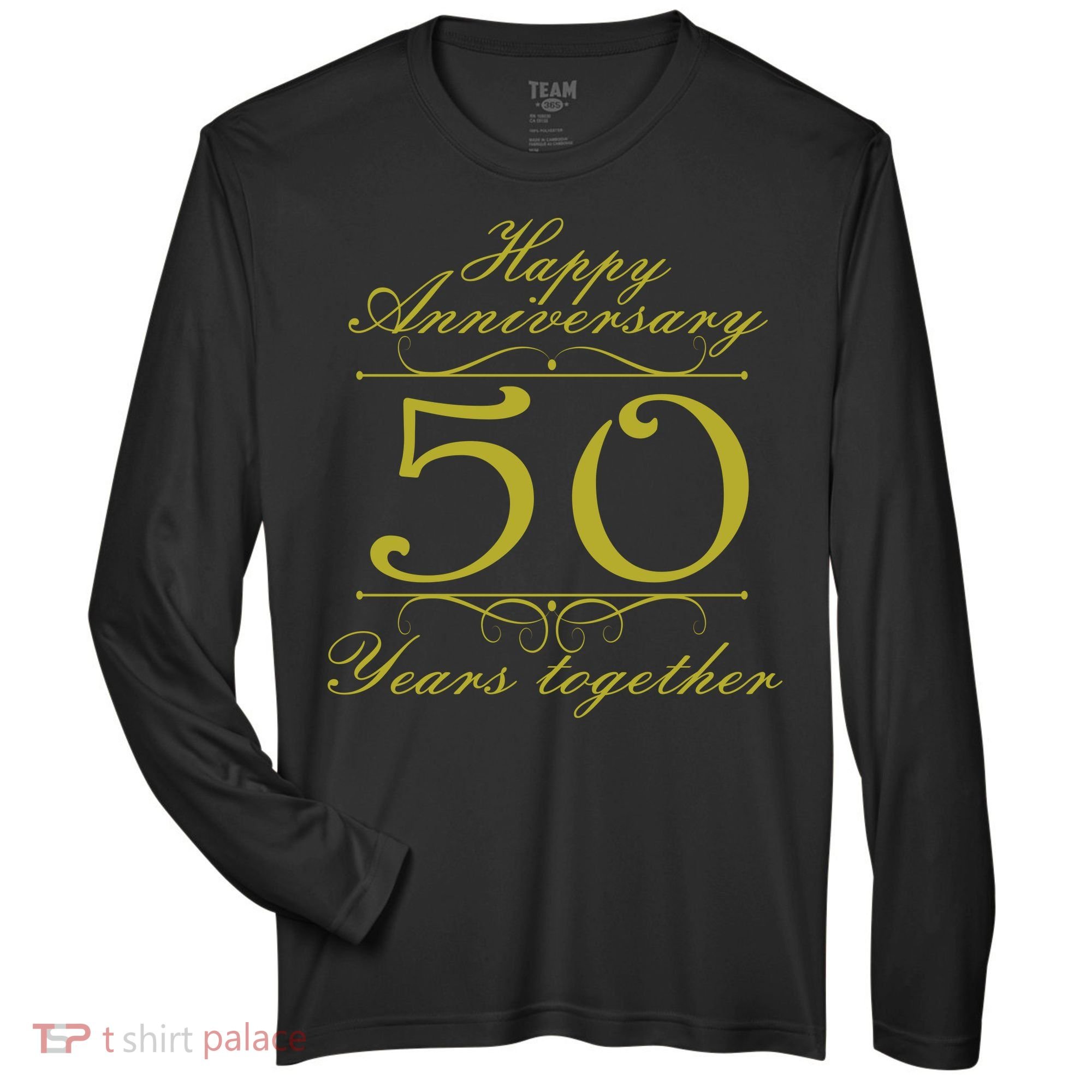 Happy Anniversary 50 Years Together Zone Performance Long-Sleeve T-Shirt