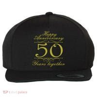 Happy Anniversary 50 Years Together Wool Snapback Cap thumb 0