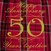Happy Anniversary 50 Years Together Women's Flannel Plaid Pajama Pants thumb 2