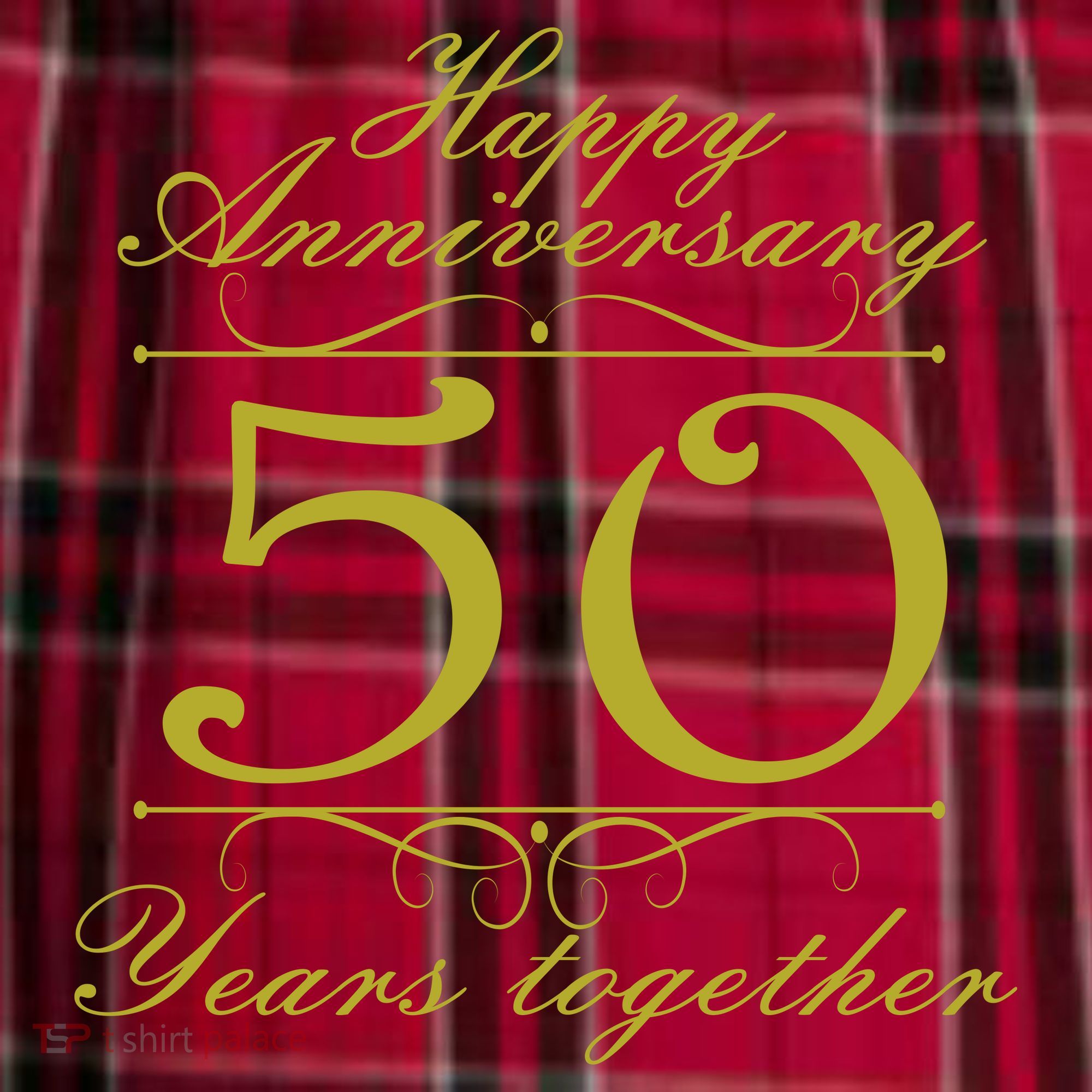 Happy Anniversary 50 Years Together Women's Flannel Plaid Pajama Pants