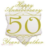 Happy Anniversary 50 Years Together Ceramic Ornament thumb 2