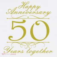 Happy Anniversary 50 Years Together Comfort Colors Garment-Dyed Hooded Sweatshirt thumb 2