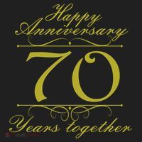 Happy Anniversary 70 Years Together Ladies Heavyweight Boxy Pullover Hoodie thumb 2
