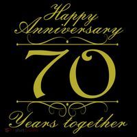 Happy Anniversary 70 Years Together Coaster thumb 2
