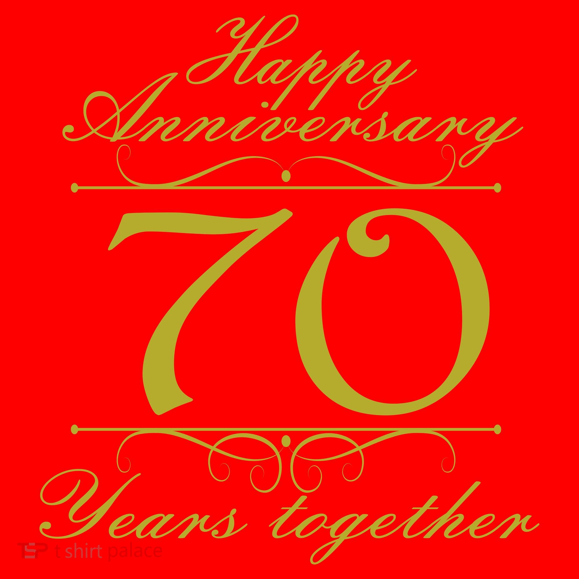 Happy Anniversary 70 Years Together Santa Hat