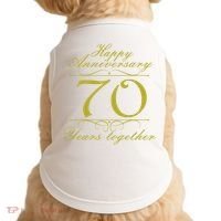 Happy Anniversary 70 Years Together Doggie Tank thumb 0