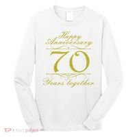 Happy Anniversary 70 Years Together Long Sleeve Shirt thumb 0