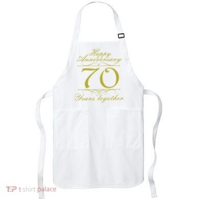 Happy Anniversary 70 Years Together Apron