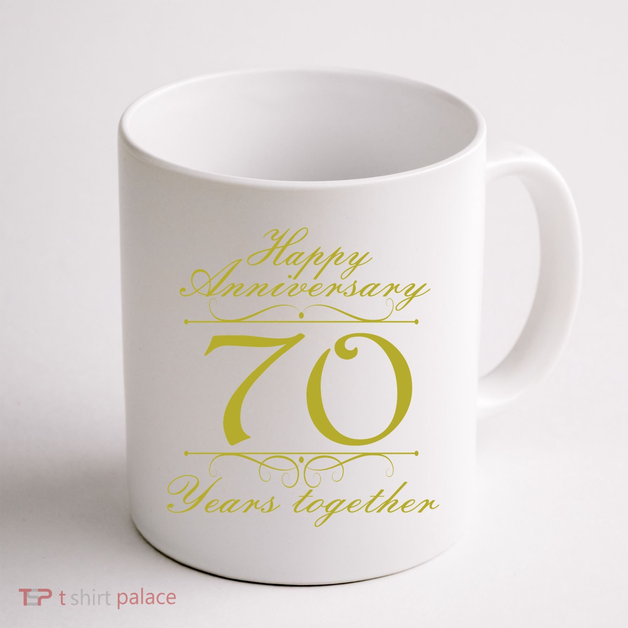 Happy Anniversary 70 Years Together Coffee Mug