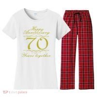 Happy Anniversary 70 Years Together Women's Flannel Pajama Set thumb 0