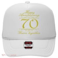 Happy Anniversary 70 Years Together Hat thumb 0