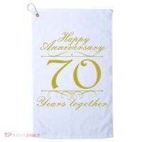 Happy Anniversary 70 Years Together Golf Towel thumb 0