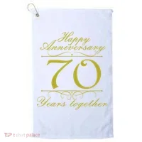 Happy Anniversary 70 Years Together Golf Towel thumb 0