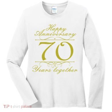Happy Anniversary 70 Years Together Women's Long Sleeve Shirt