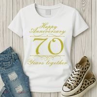 Happy Anniversary 70 Years Together Women's T-Shirt thumb 3