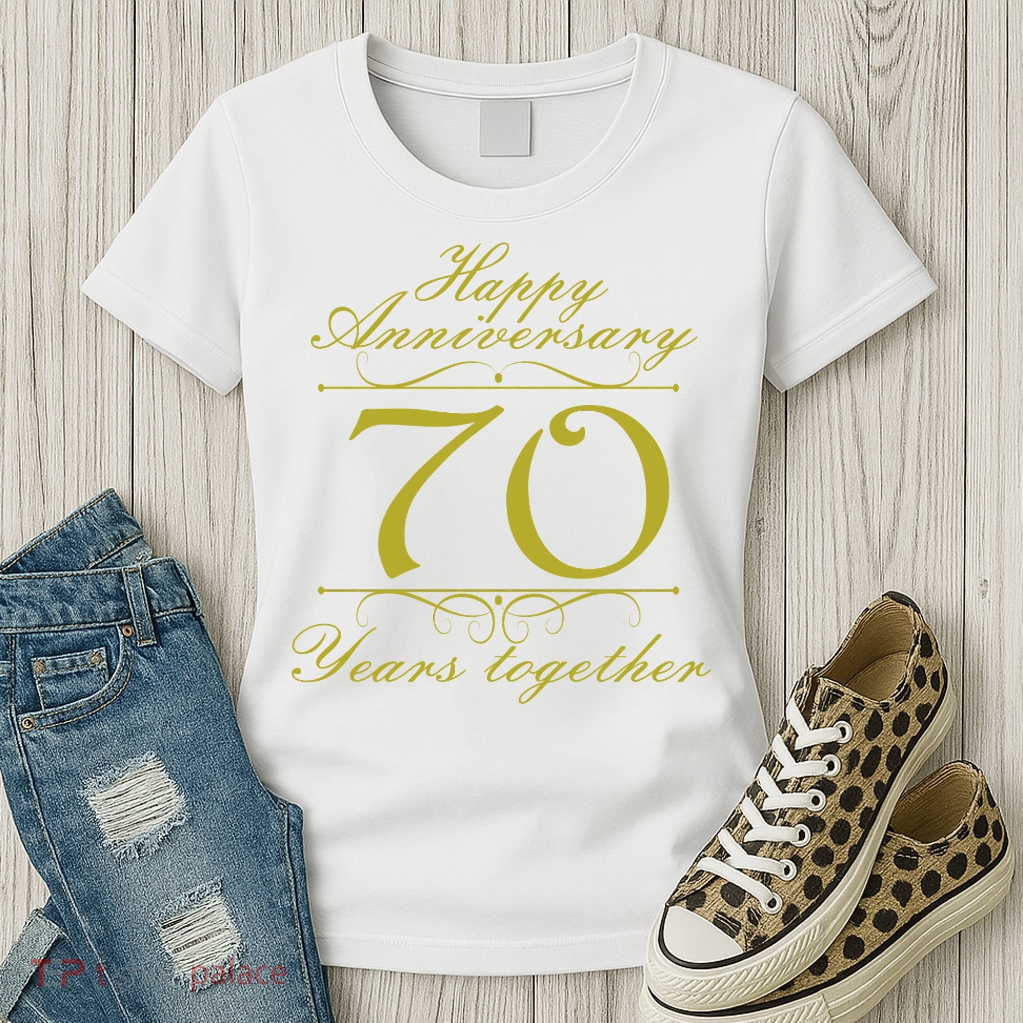 Happy Anniversary 70 Years Together Women's T-Shirt