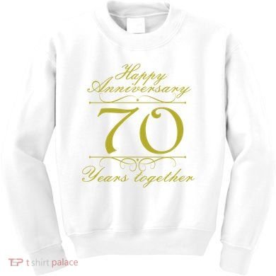 Happy Anniversary 70 Years Together Kids Sweatshirt