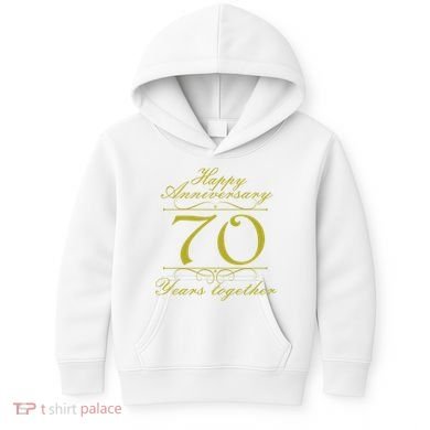 Happy Anniversary 70 Years Together Kids Hoodie