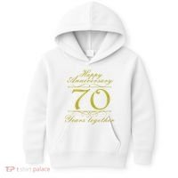 Happy Anniversary 70 Years Together Kids Hoodie thumb 0