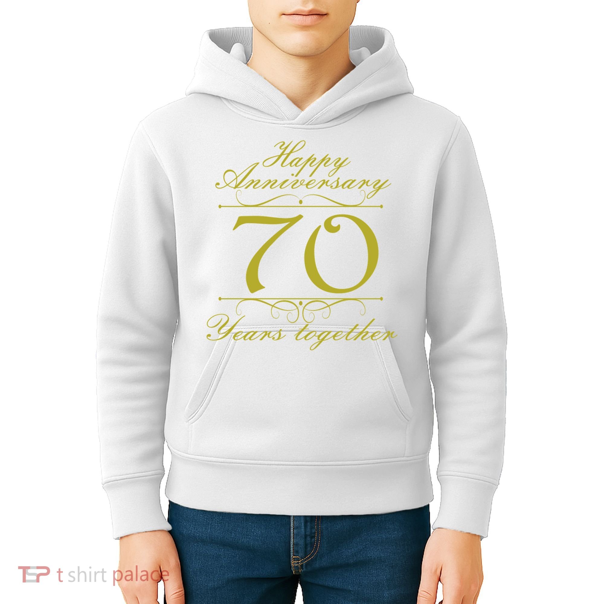 Happy Anniversary 70 Years Together Kids Hoodie