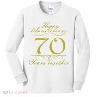 Happy Anniversary 70 Years Together Kids Long Sleeve Shirt thumb 0