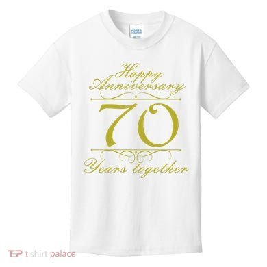 Happy Anniversary 70 Years Together Kids T-Shirt