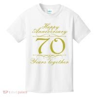 Happy Anniversary 70 Years Together Kids T-Shirt thumb 0