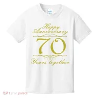 Happy Anniversary 70 Years Together Kids T-Shirt thumb 0