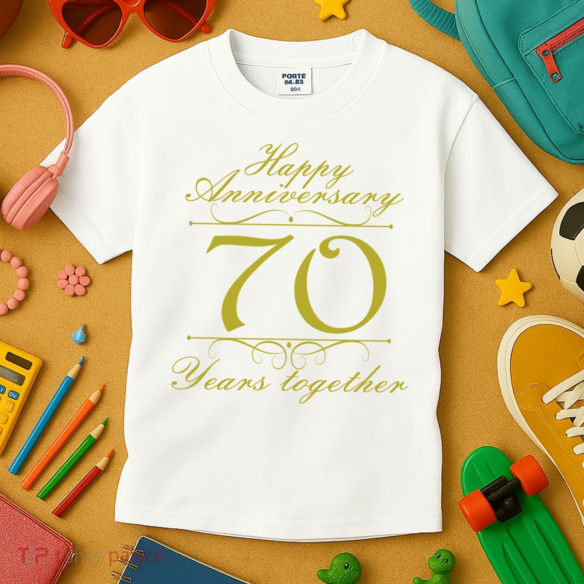 Happy Anniversary 70 Years Together Kids T-Shirt